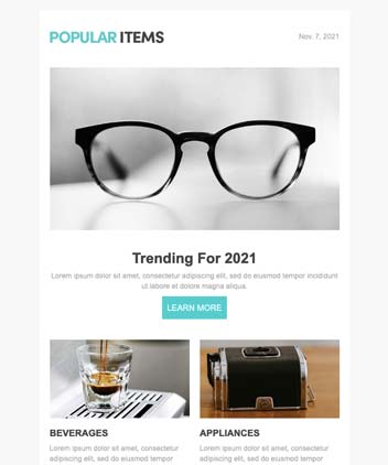 Popular Items Newsletter